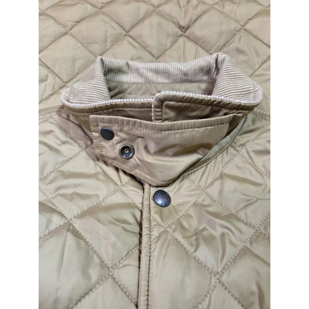 Vintage Polo Ralph Lauren Jacket Mens Medium‎ Diamond Quilted Utility Barn Snap